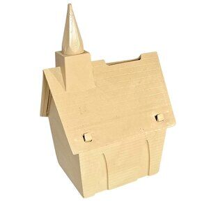 VTG Church Coin Bank Warner Plastic Steeple USA Religious Sunday School Offering